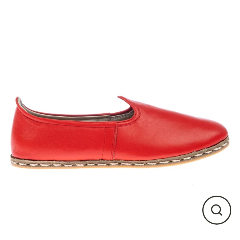 Atlantis Men's Red Slip On Shoes Size 13 Turkish Peru Handmade Leather - Picture 3 of 9